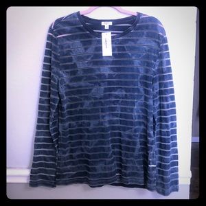 NWT Dylan stripe long sleeve tee size L